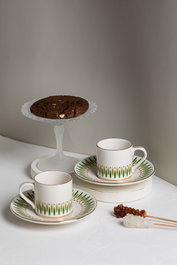 Hermia Juego de tazas de café Palm - Green, 4 piezas